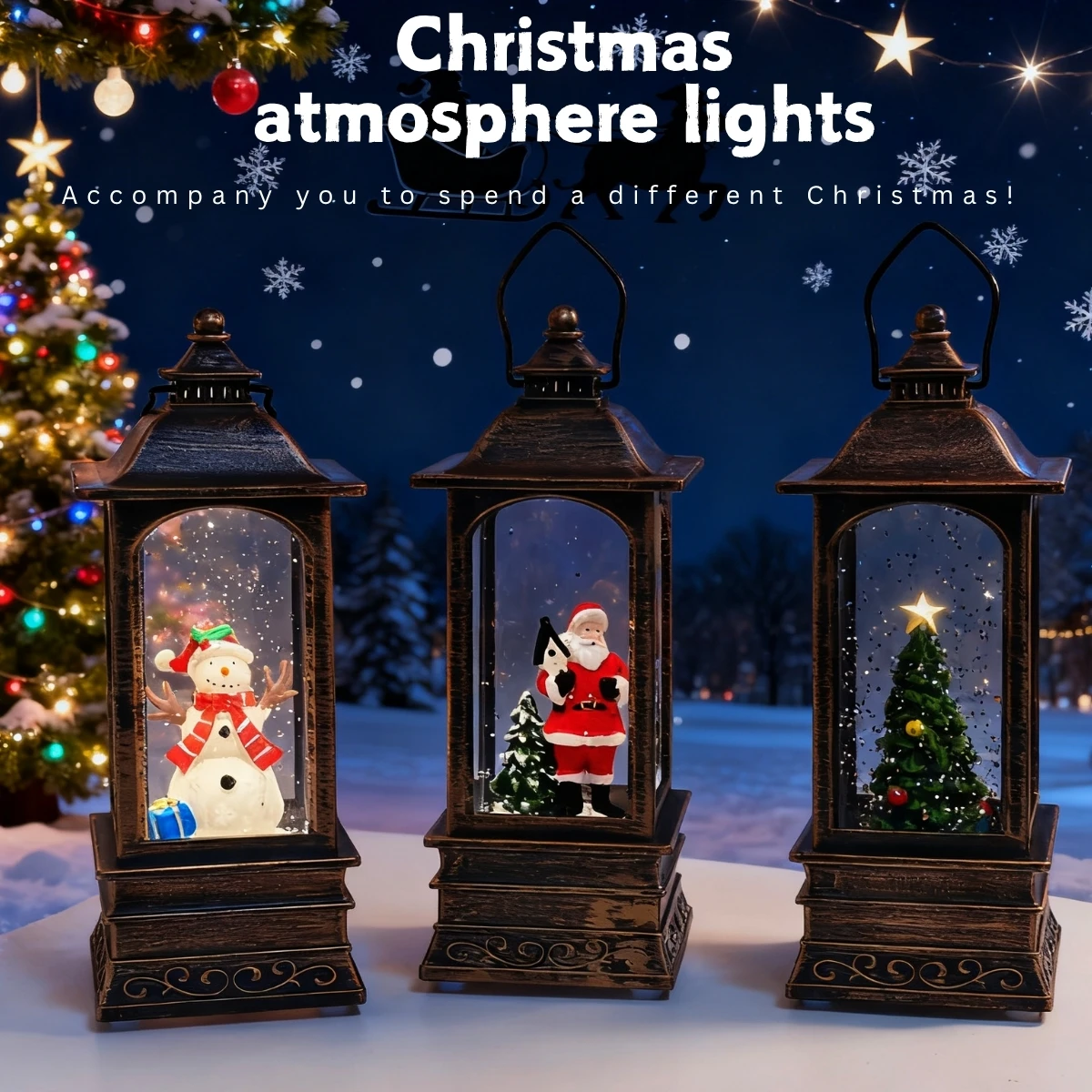 

Christmas night lights are suitable for holiday decoration/party atmosphere, making them an ideal gift for friends and family.