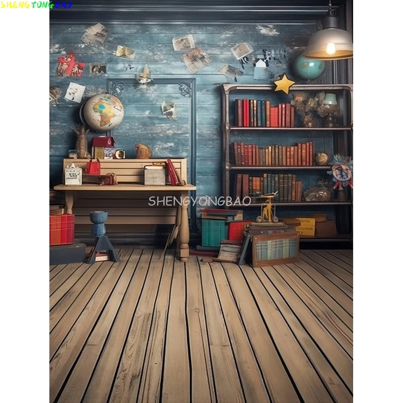 

Baroque Ornate Library Bookshelf Photography Backdrops Props Reading Furniture Bookcase Meeting live Indoor Background DV-03