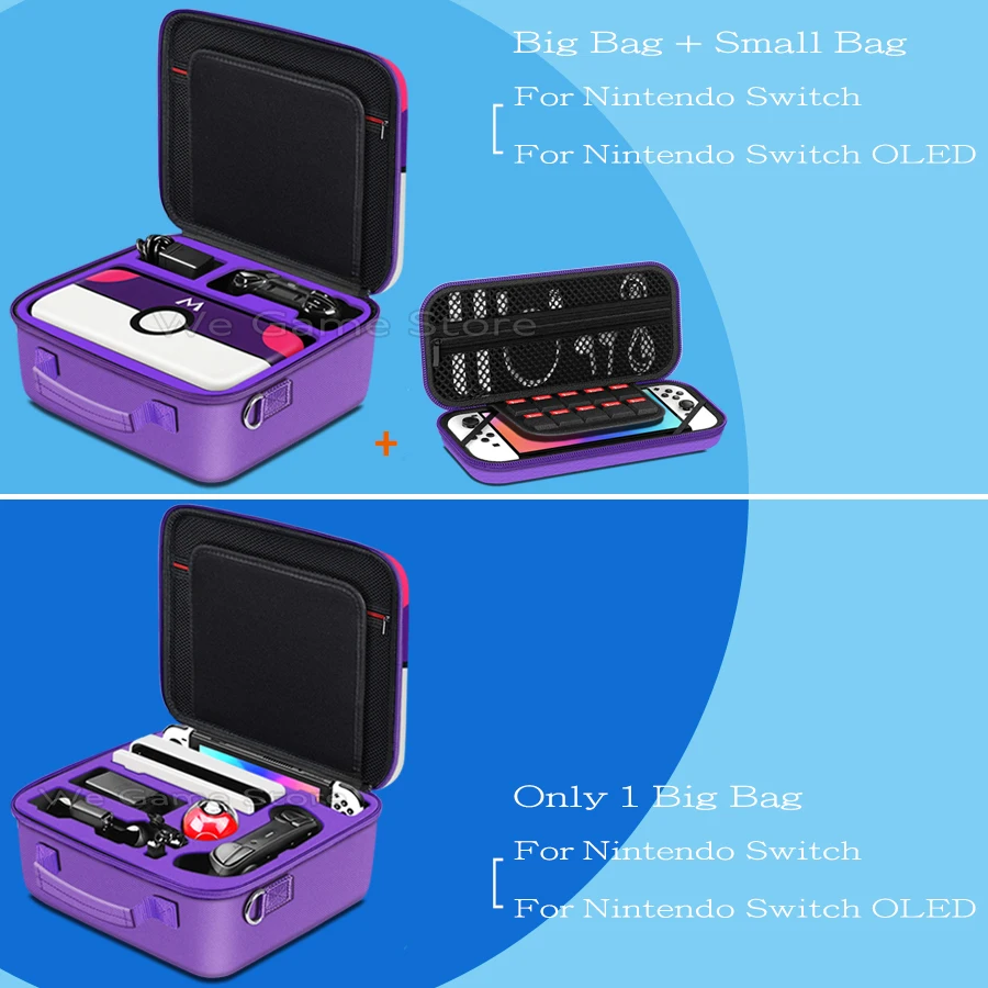 Maleta de viagem para Nintendo Switch OLED Console, alta qualidade, armazenamento portátil, Messenger Bag, Shell rígido, Gaming Acessórios