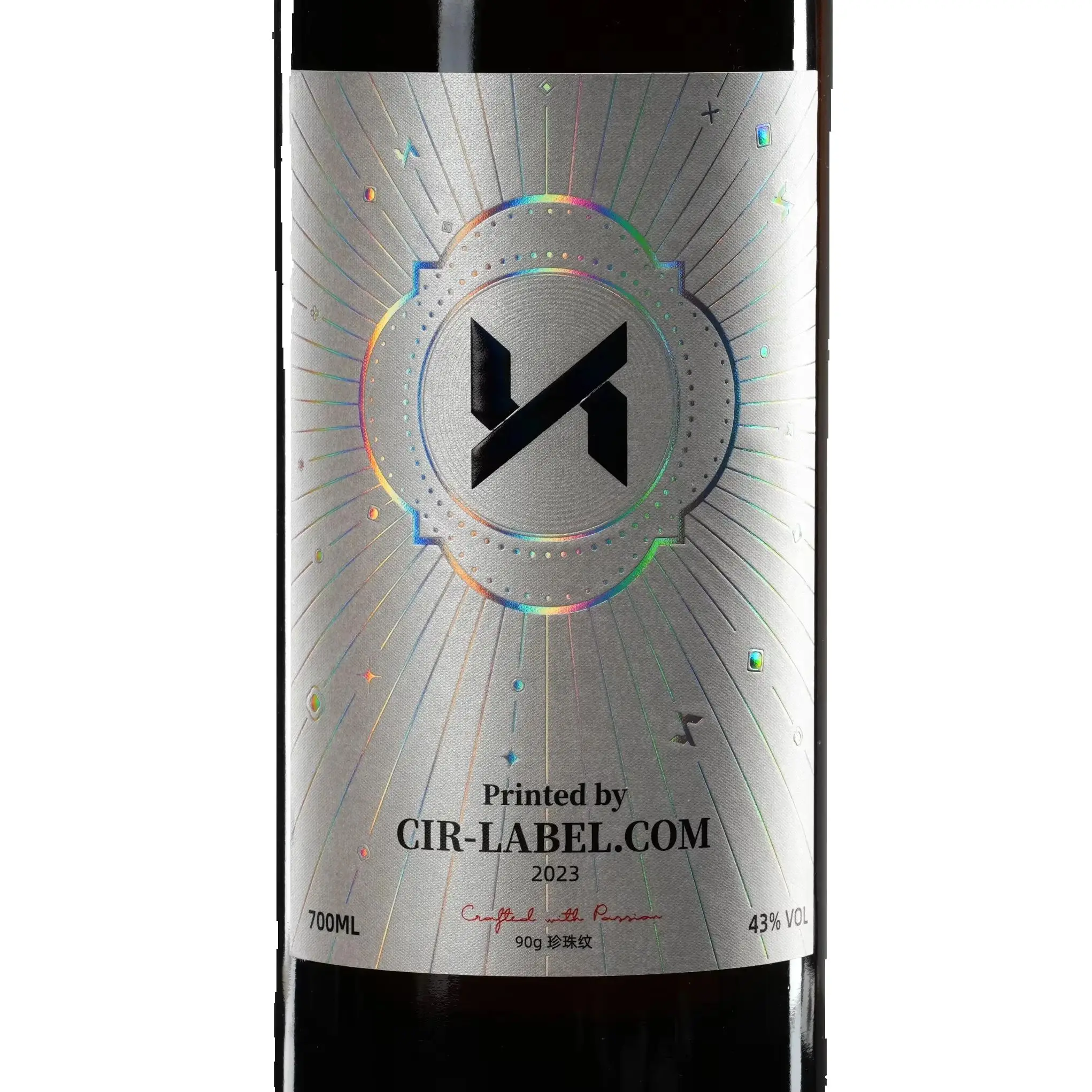 Custom Wine Labels｜Glossy Textured Art Paper｜Gold Foil & Hot Foil Stamping｜Embossed｜Spot UV