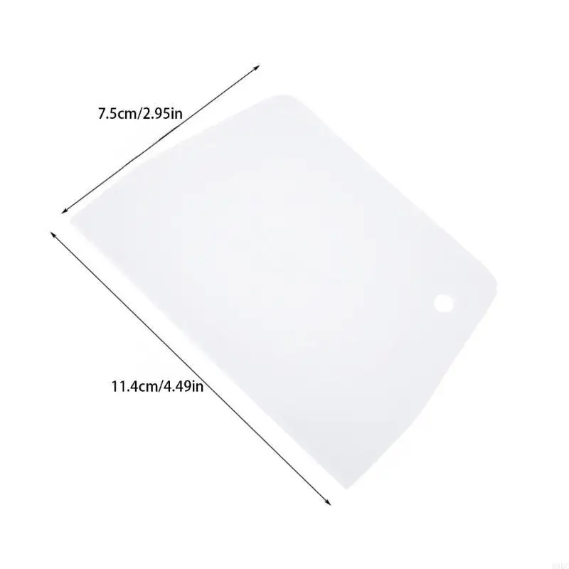 B0KC Plastic Dough Scraper Cream Smooth Cake Flour Spatula Cutter Knife Kitchen Baking Pastry Tools