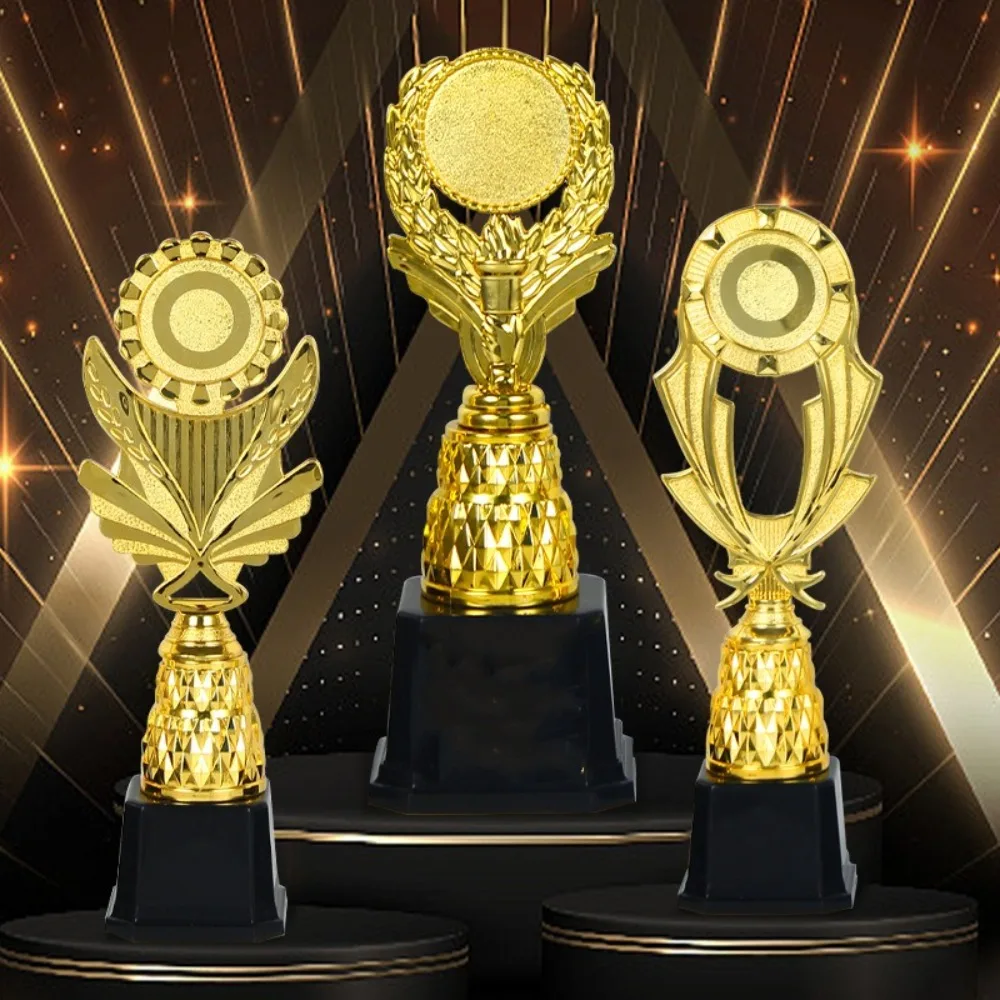 Golden Award Trofee Zingen Dansen Competitie Plastic Beloning Prijsbeker Sportspel Souvenir Winnaar Award Trofee