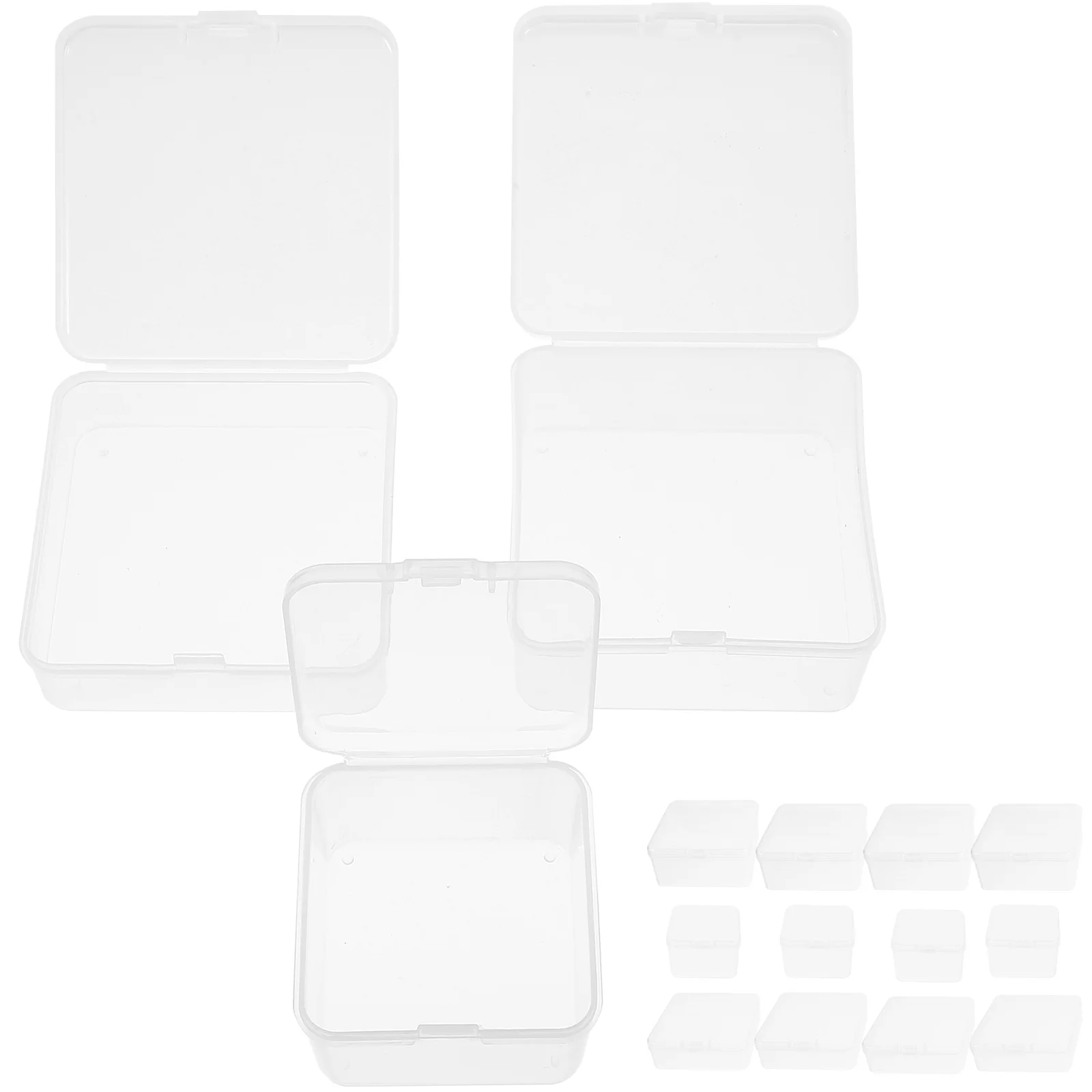 

15pcs Hardware Storage Boxes Portable Plastic Tool Case Small Parts Container Transparent Box For Organizing Accessories Screws