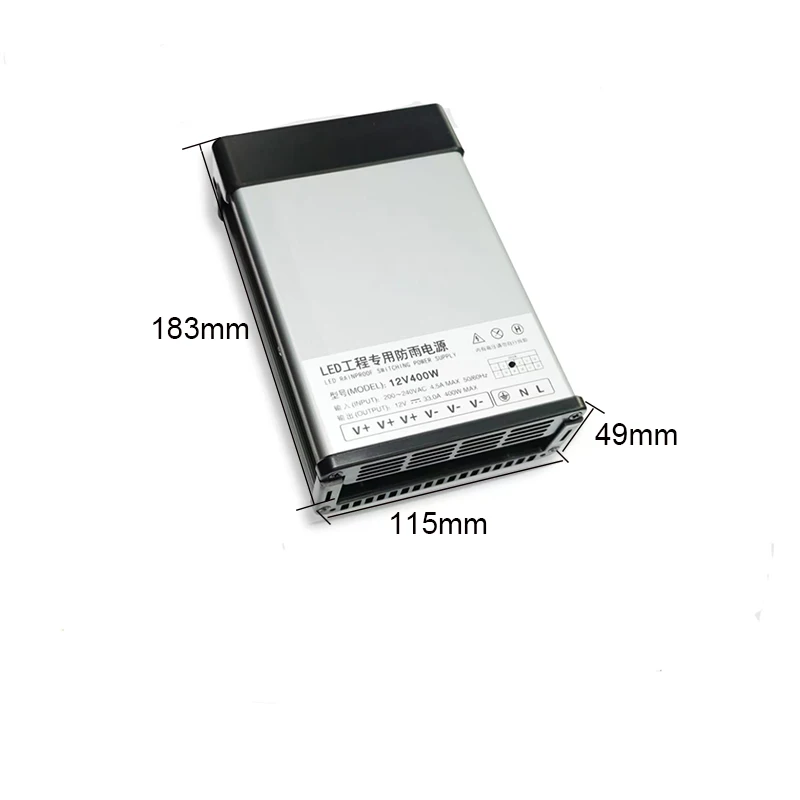 防雨LEDスイッチング電源,定電力モード,過負荷保護,Aliexpressオンラインショップ,入力200-240v,12v,400w