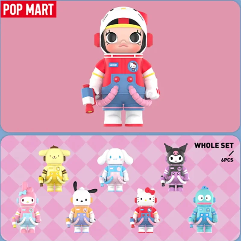 

POPMART MEGA SPACE MOLLY 400% персонажи Sanrio, серия слепая коробка, сумка для догадок, оригинальные игрушки, кукла, милые аниме-фигурки, украшения, подарок