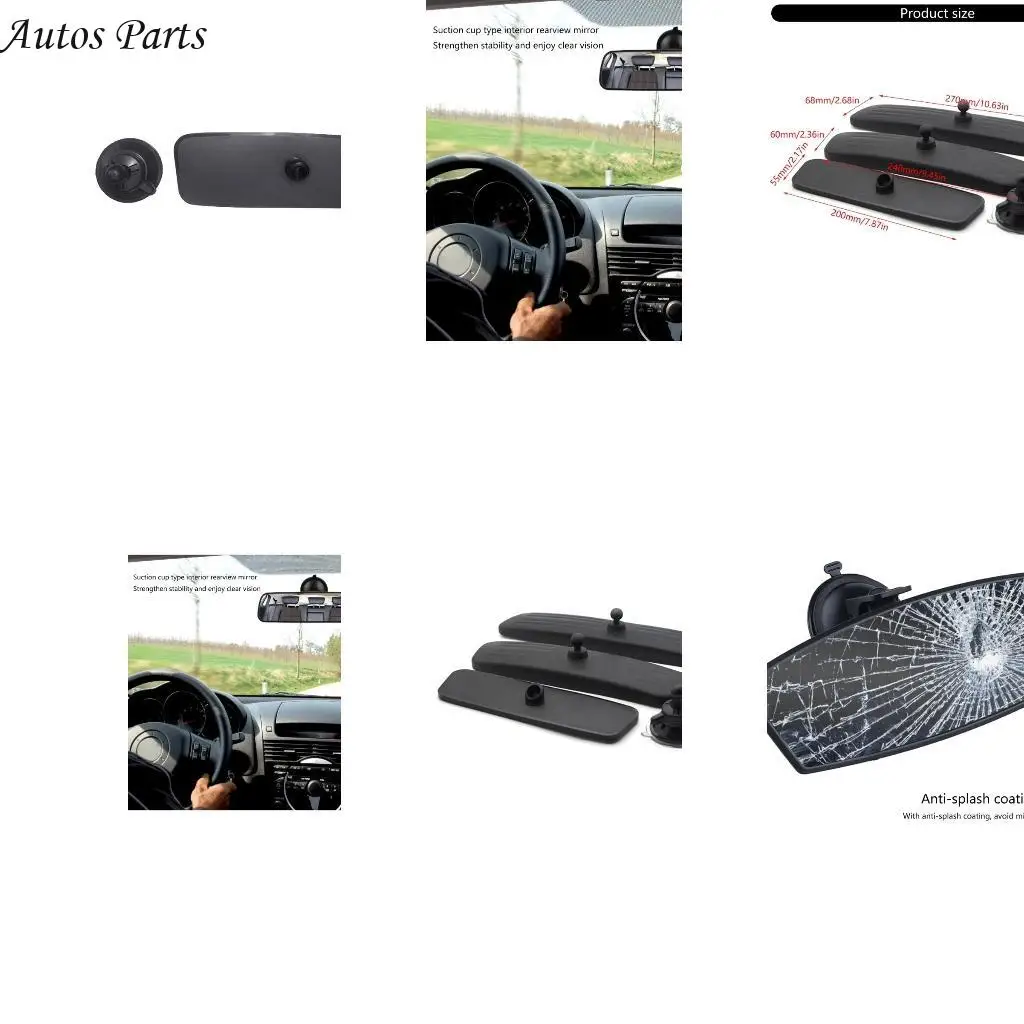 

57BA Automotive Accessories Car Rear View Mirror Interior Adjustable Rearview Mirror