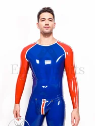 Catsuits in lattice uomo eurocat abiti latex rubber fetish personalizzato uomo 'Sportsman' girocollo con Codpiece