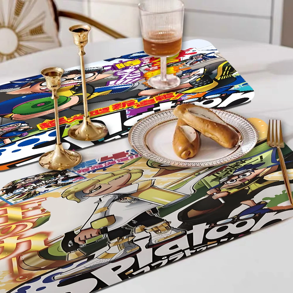 

Game Splatoon Exquisite Kitchen Drain Pad Super Absorbent Dinnerware Placemat Desktop Decor Pads Drying Rug Bathroom Mat