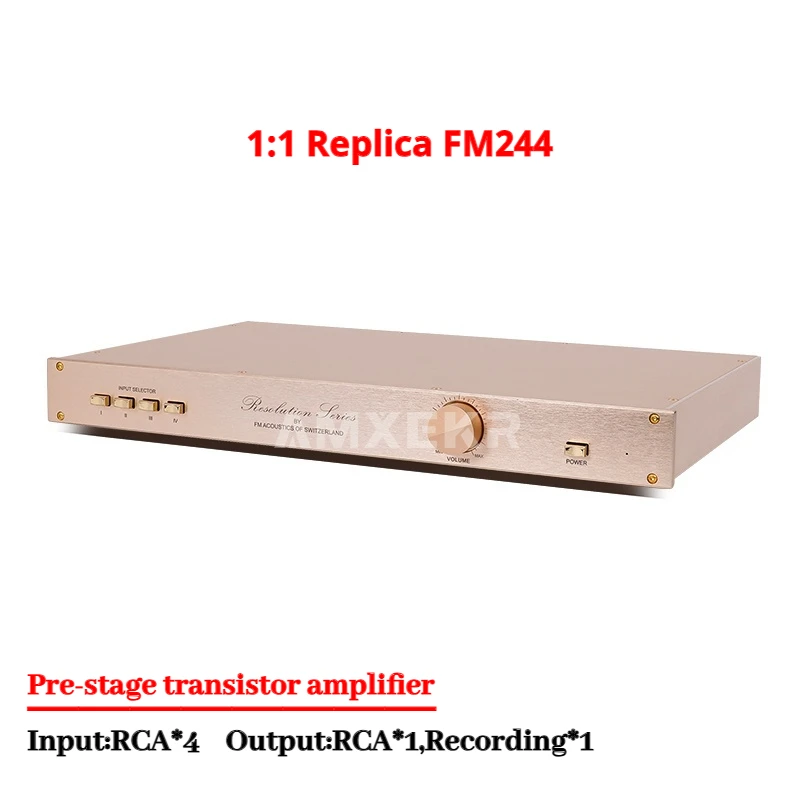 

1:1 Replica FM244 Line Fever Pre-stage Transistor Amplifier HiFi Monitoring Pre-power Amplifier Home Audio Amplifier