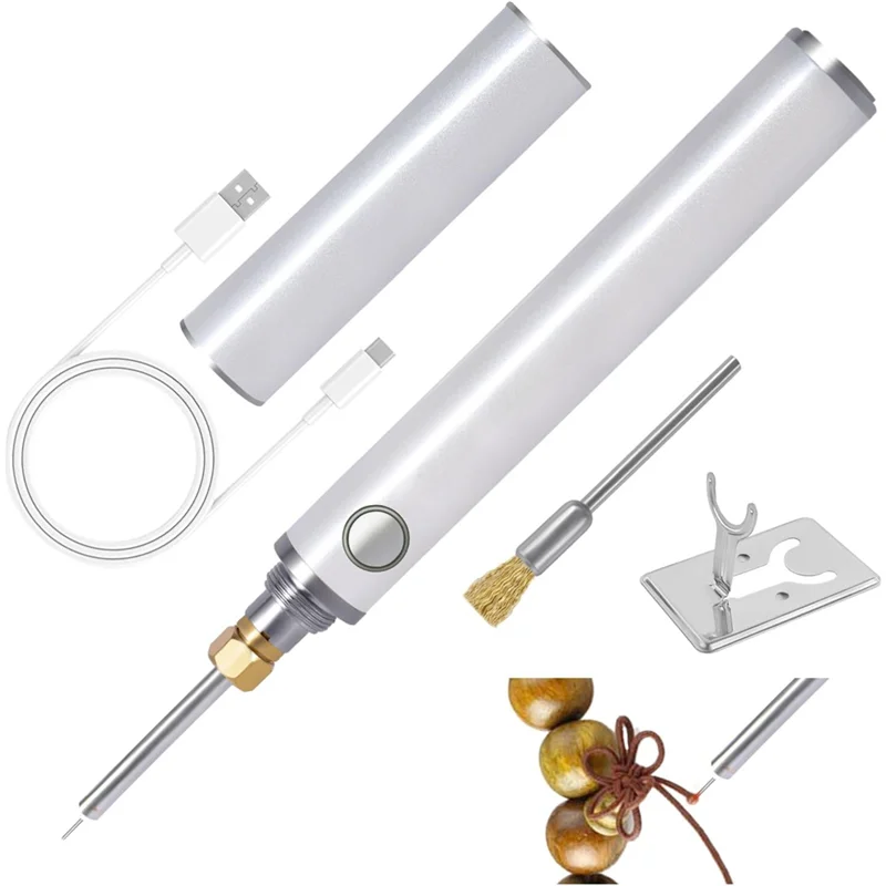 

ABFI комплект перезаряжаемой горелки с двойным нагревом для бисера и изготовления ювелирных изделий, аккумуляторная защелка для ниток со сменным наконечником