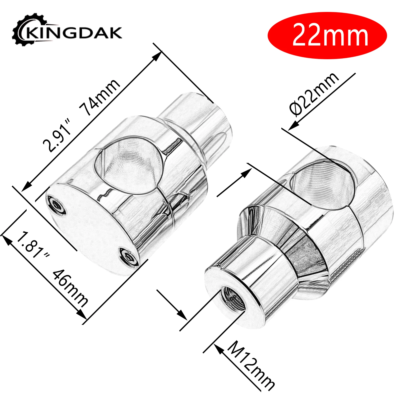 22MM 25MM Motorcycle Handlebar Riser Up Bracket Clamp Kit For 1\'\' 7/8\