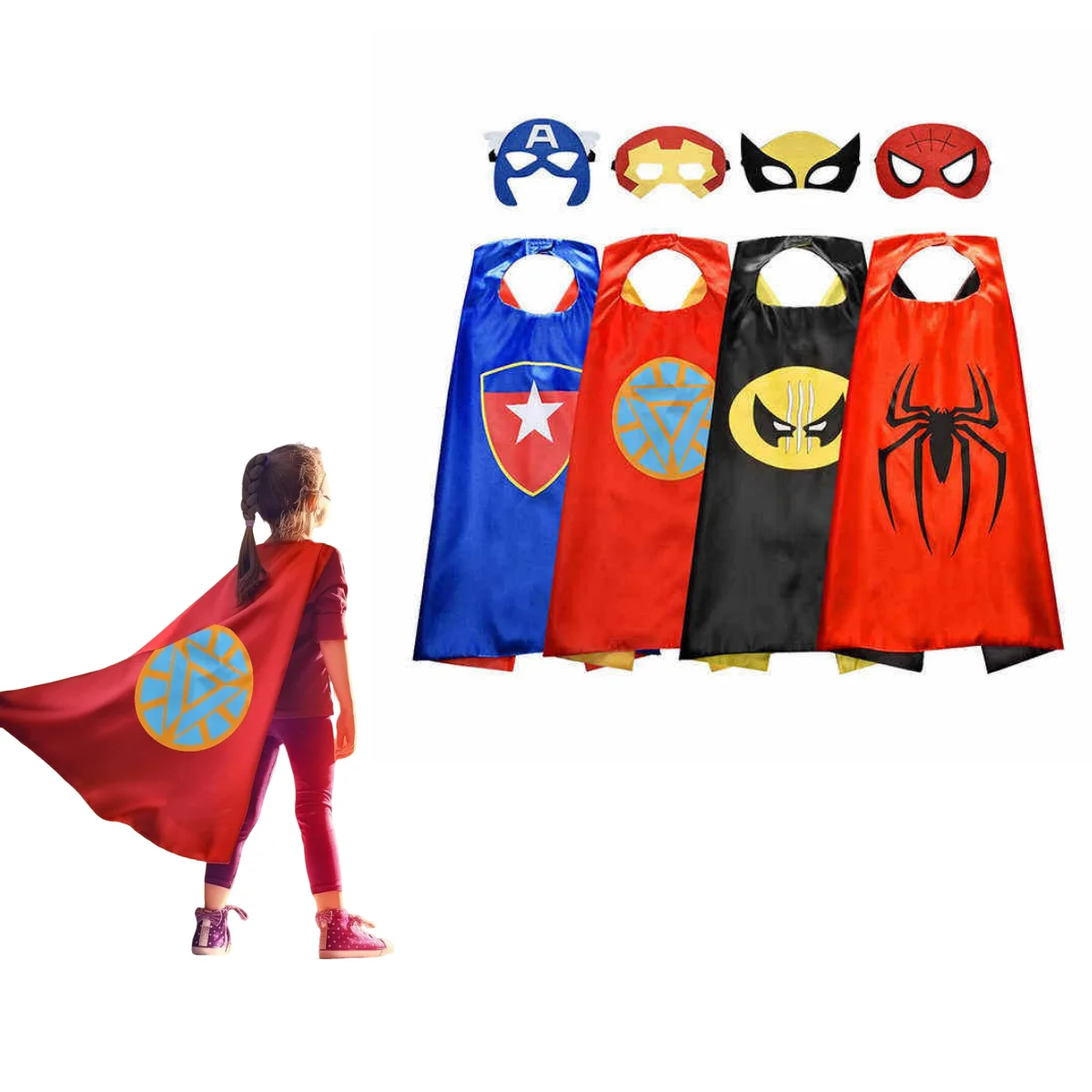 

Маскарадные маски и плащи супергероев: крутые костюмы на Хэллоуин, для косплея, выступлений, фестивалей, вечеринок, подарки и сувениры для праздничных мероприятий