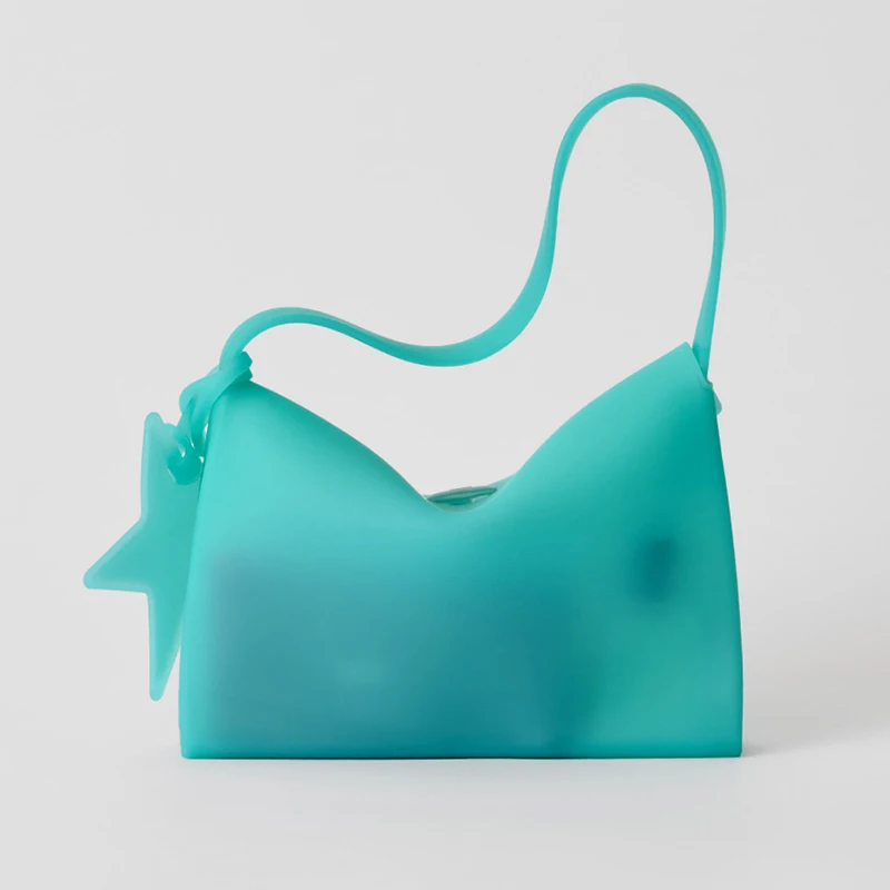 

Transparent Candy-colored Jelly Tote Bag Korean Cute Dopamine-colored Shoulder Bag Fashion Niche Underarm Bag Pvc Handbag
