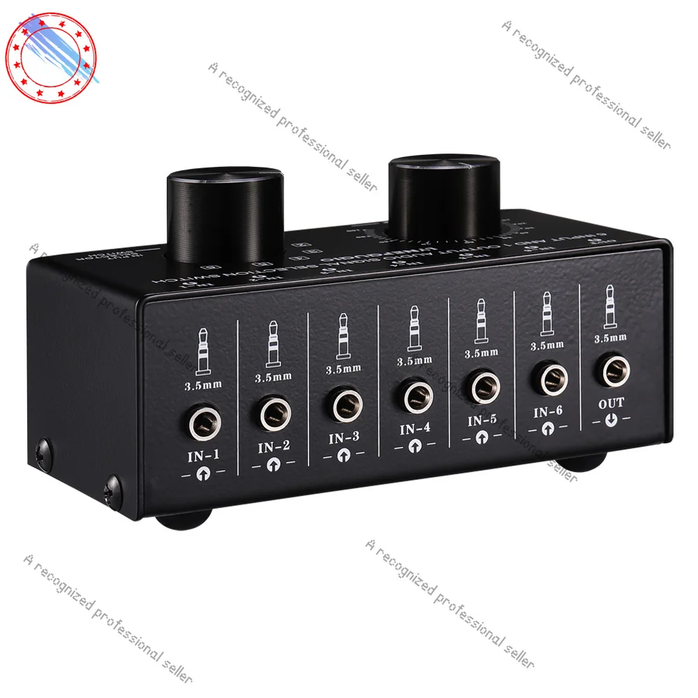 

Line 6 in And 1 Out, Audio Source Switcher, Earphone Signal Selection Speaker Switching Output Volume Adjustment, No Loss