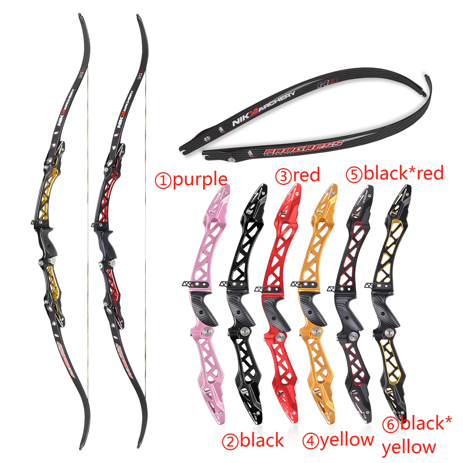 

Elong Arrow 70" N3 55% Carbon Fiber Limb 24-46 lbs With ET-11 ILF Recurve Bow Archery Bow For Competition For Left Hand