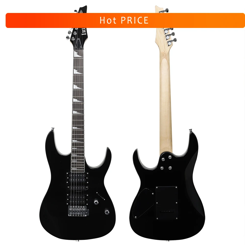 Irin 6 cordas da guitarra elétrica 24 trastes bordo corpo pescoço guitarra elétrica com saco amp capo necessário peças de guitarra acessórios
