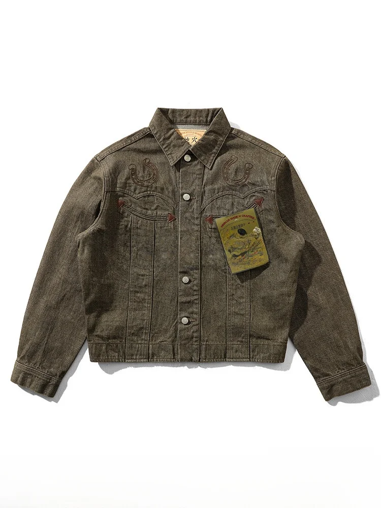 

Джинсовый тюнер Slim Fit MMC Snake Hole Series Khaki een Western Sle ort Wide Knight Jaet Молодежный осенний хлопковый длинный длинный длинный длинный длинный...