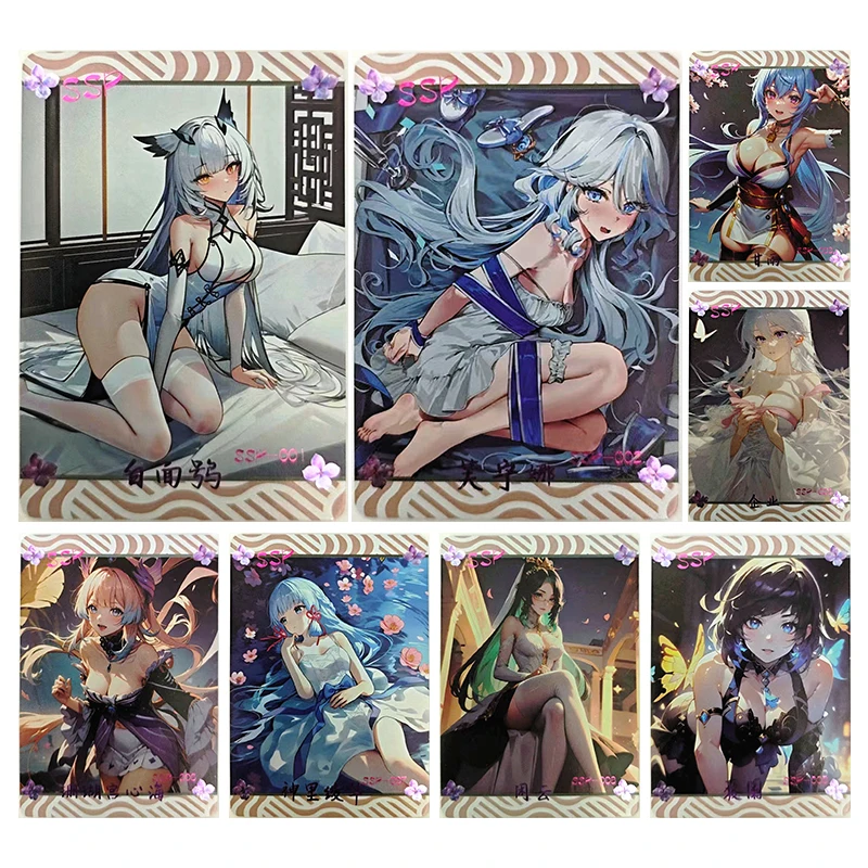 أنيمي آلهة قصة نادرة SSP CSP تحصيل بطاقة Taiho Keqing رايدن شوغون نامي جانيو لينيت لعب للأولاد هدية عيد ميلاد #4