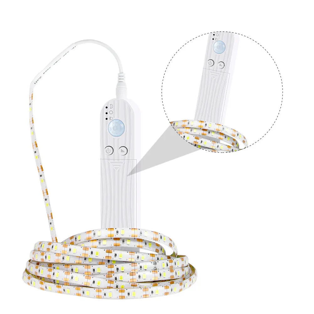 1Pcs LED Inductive Lamp Intelligent Waterproof Light Bar Sensor Strip for Cabinet Wardrobe Kitchen Bedroom Bathroom Lighting