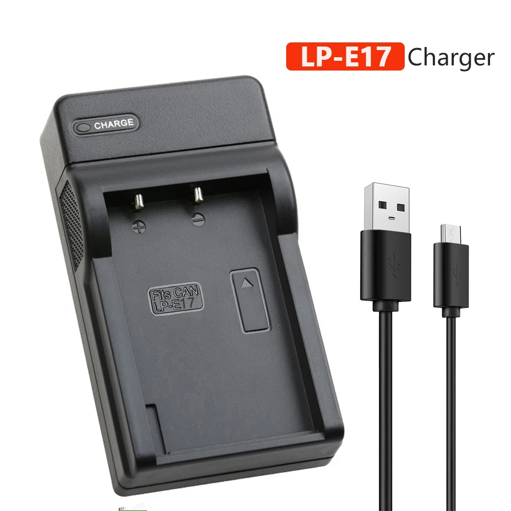 LPE17 LP-E17 Battery Charger For Canon EOS Rebel T7i, T6i, T6s, SL3, SL2, 77D, 9000D, 8000D, 800D, 760D, 750D, 200D, M6, M5