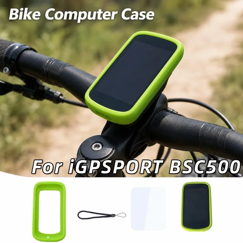 Silicone Case for iGPSPORT BSC500 Bike Computer Screen Protector Film Cover Cycling GPS Protective Skin Shell Accessory