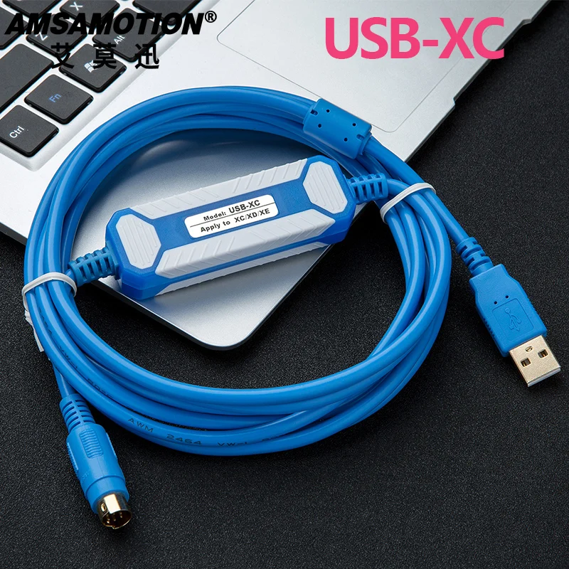 AMSAMOTION Gold-plated USB-XC USB To RS232 Adapter For Xinje PLC XC1 XC2 XC3 XC5 Programming Cable