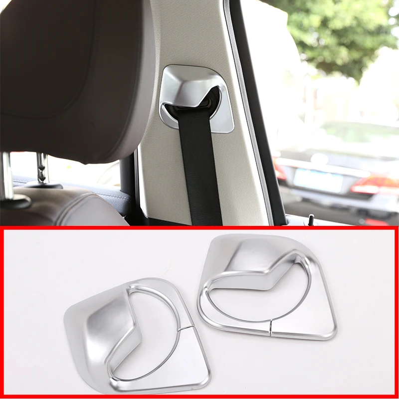 2 Pcs For BMW X3 G01 2018 2019 2020 ABS Chrome Matte Car Front Safety Belt Frame Cover Trim Car Accessories