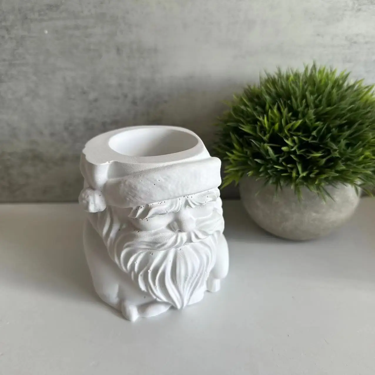 DIY Santa Claus Pot With Holes Silicone Mold Christmas Pot Plaster Cement Mold