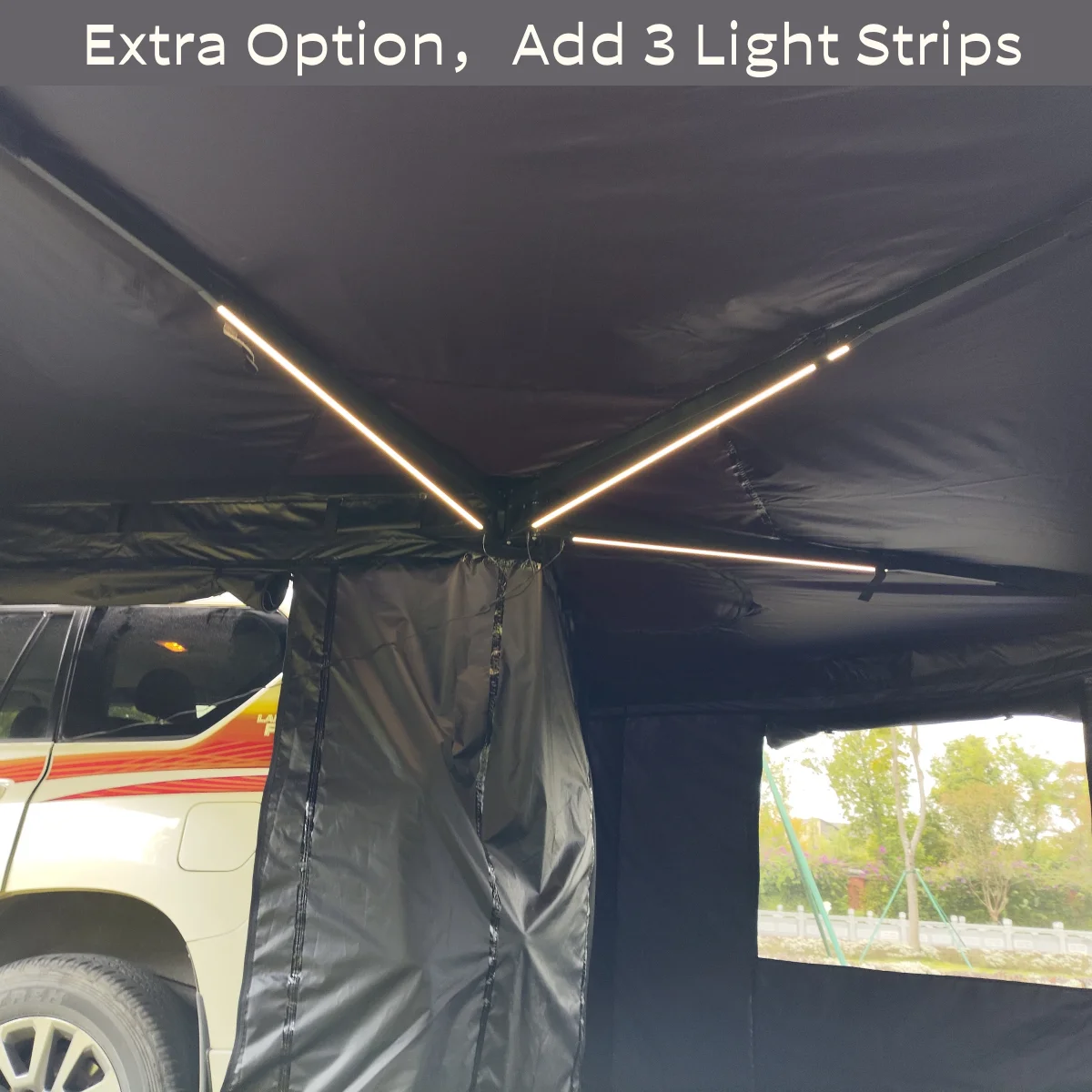 Auto Outdoor Camping Regendicht Tent 270 Foxwing Daktent 270 Graden Luifel met D Rits Zijluifel