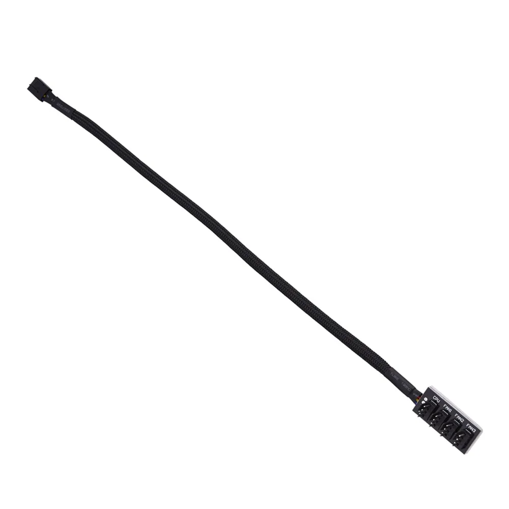 High Speed 4-Pin Connector PWM Fan Hub Black Durable Fan Extension Cord Power Splitter Connector Computer Cooler Fans