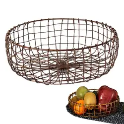 Wire Fruit Bowl Simple Fruit Bowls for Table Centerpiece Decorative Vegetable Holder Table Centerpiece for Bread Snacks