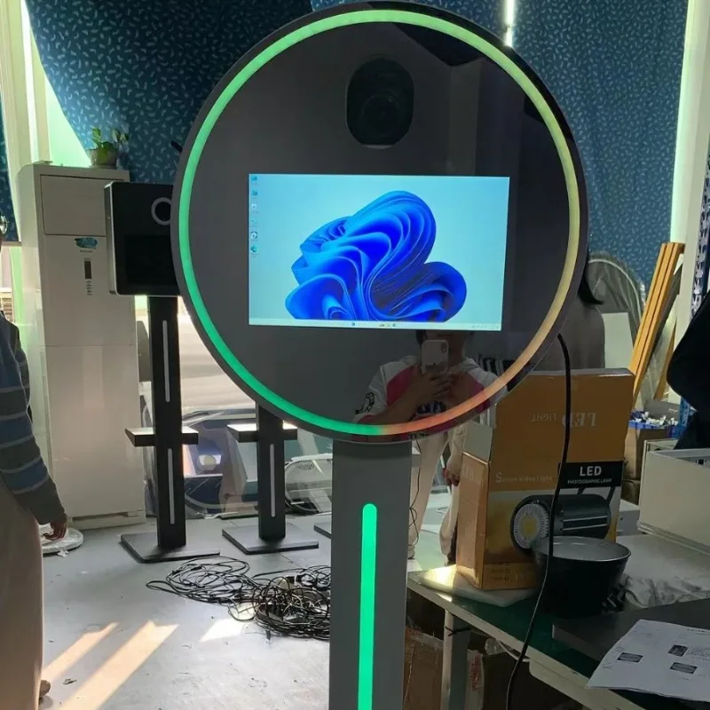 Câmera interna inteligente de lasanha para cabine fotográfica redonda de 15,6 polegadas