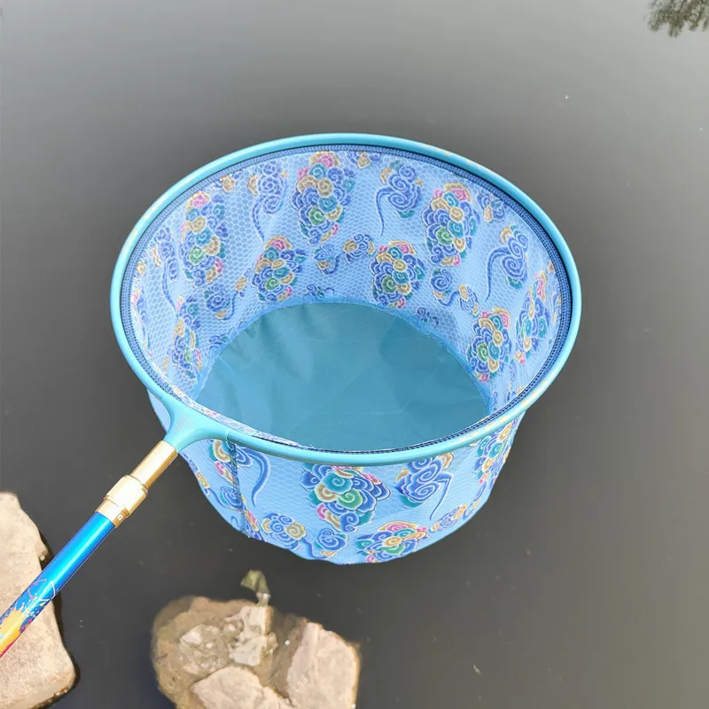 

Carbon Fishing Net Outdoor Foldable Mesh Deep Landing Dip Net Head Round Small Net Fishing Hand Net Fishing Convenience Tool