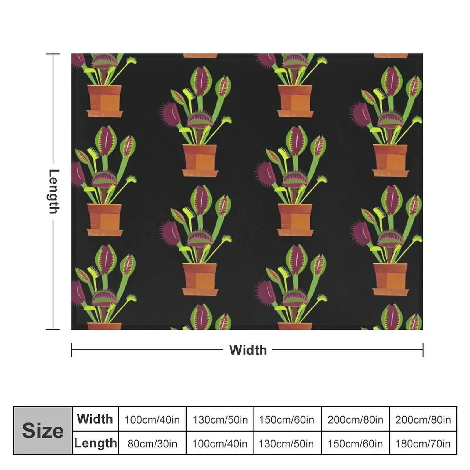 Venus Flytrap Throw Blanket Warm Quilt Blankets