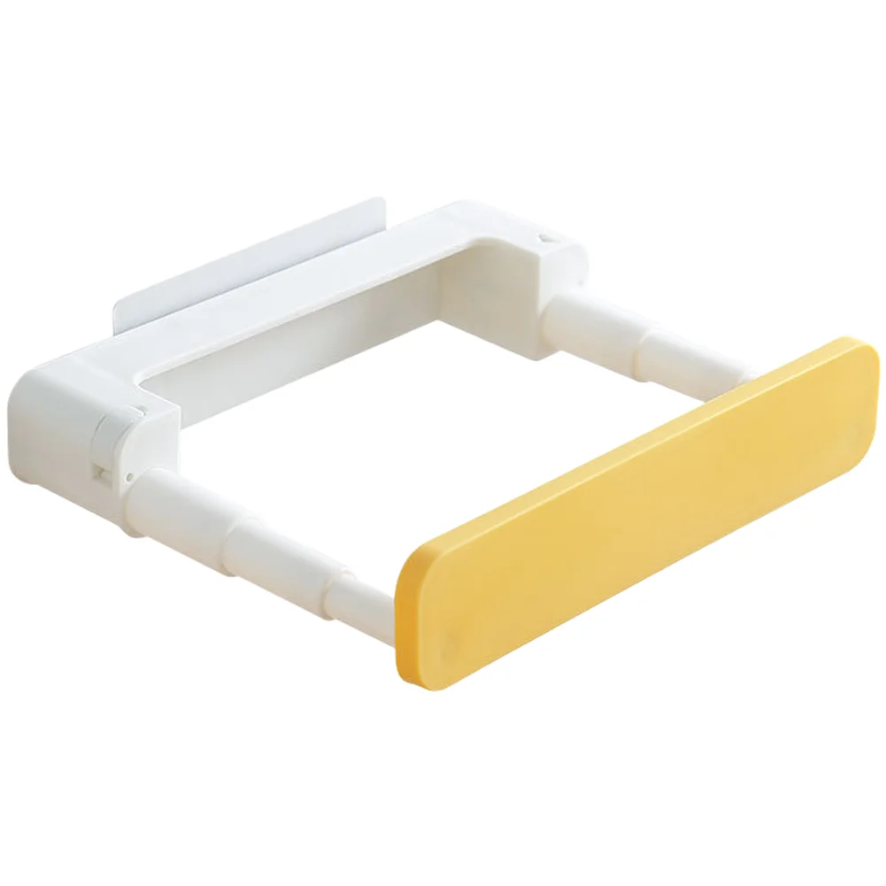 For Humid Environments Retractable Wall Organizer Kitchen Utensil Shelf Multi Functional Pot Lid Organizer Yellow