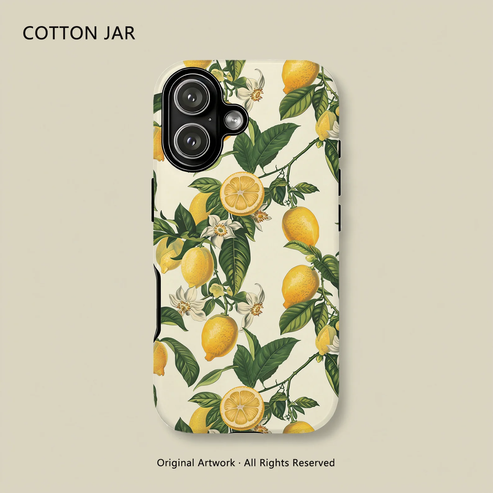 

Botanical Lemon Blossom Phone Case For iPhone 15 16 17 Pro Max 14 Plus 13 12 Magnetic Wireless Charge Shockproof Fundas