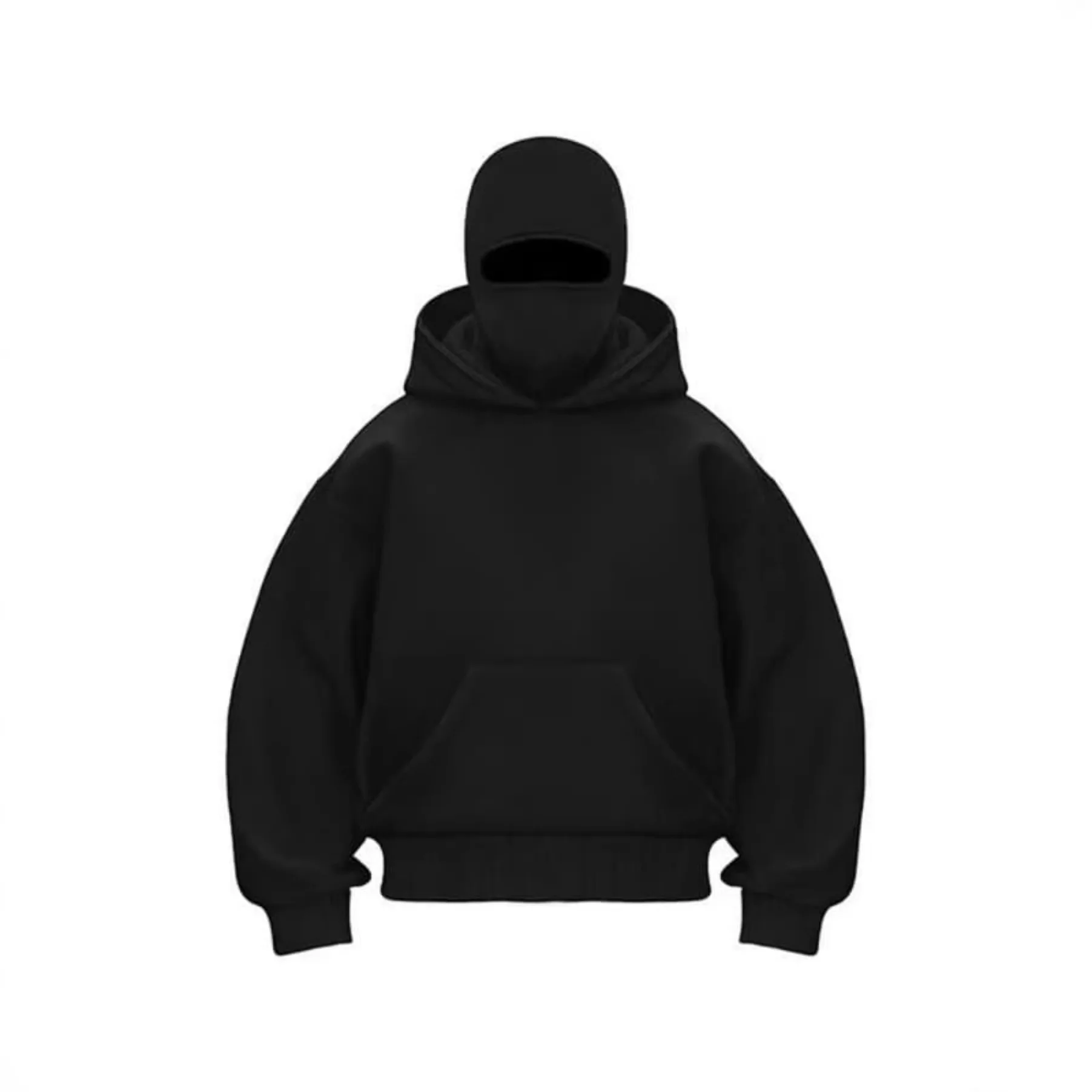 Men and women Balaclava Y2K Gothic Harajuku winter Warm new item double hooded sweatshirt men's hooded mask sports Jacket Male