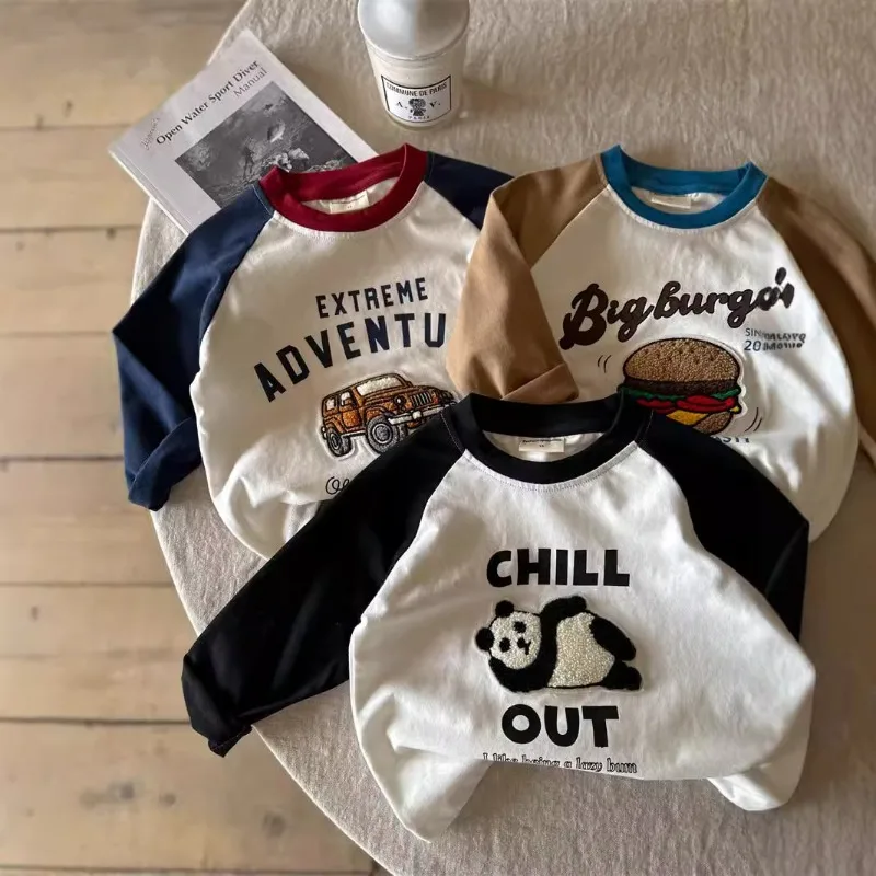 Camiseta para niños, Camiseta De algodón De verano con dibujos animados, mangas raglán para niños, Ropa para niños, Ropa para niños, Ropa De Niña, Футlık 2025