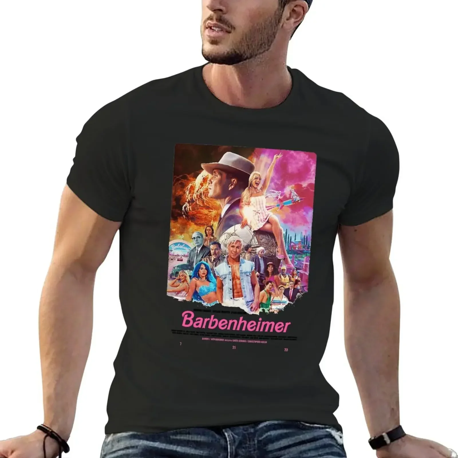 

New Barbenheimer T-Shirt boys animal print shirt tops Aesthetic clothing summer tops mens big and tall t shirts