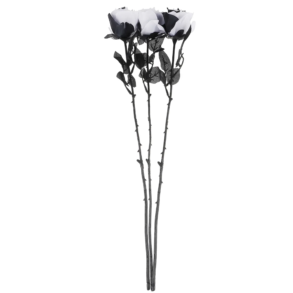 

3pcs Simulation Rose Decoration Artificial Roses For Wedding Home Party Living Room Ornament Halloween Garden Yard Prop