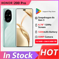 Original Honor 200 Pro 5G Mobile Phone 6.78'' 120Hz OLED Screen Snapdragon 8s Gen 3 Battery 5200mAh Smartphone NFC Google Play