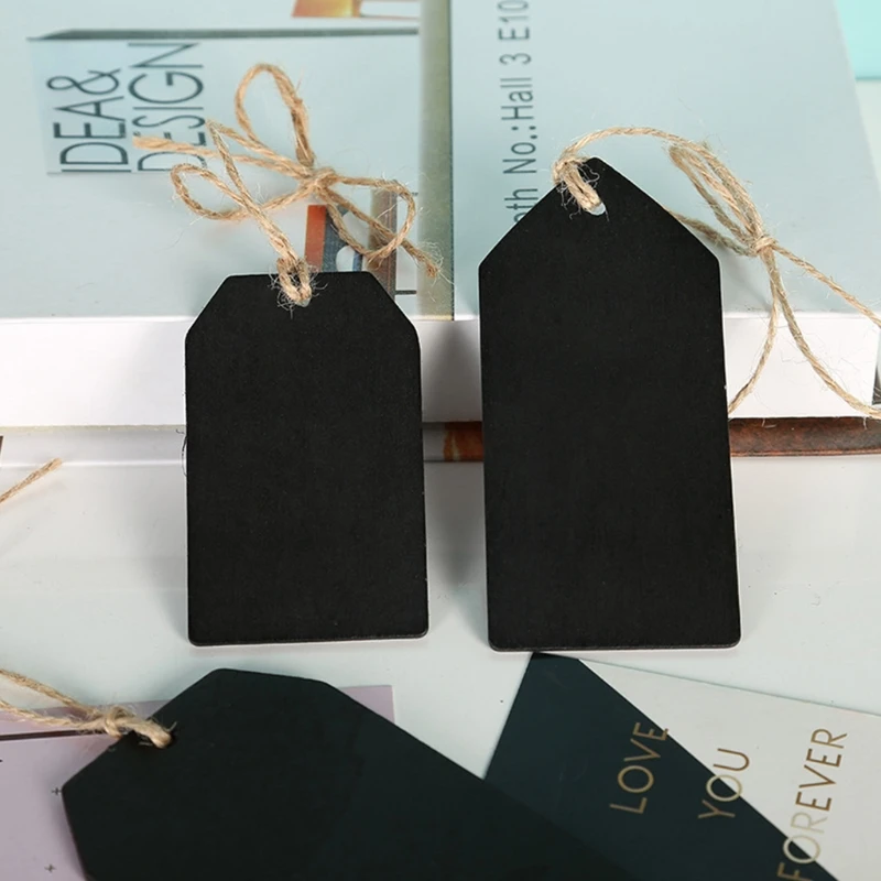 

Mini Wooden Blackboards Chalkboard Craft Wedding Party Pastry Shop Choice Hanging Memo Name Tags