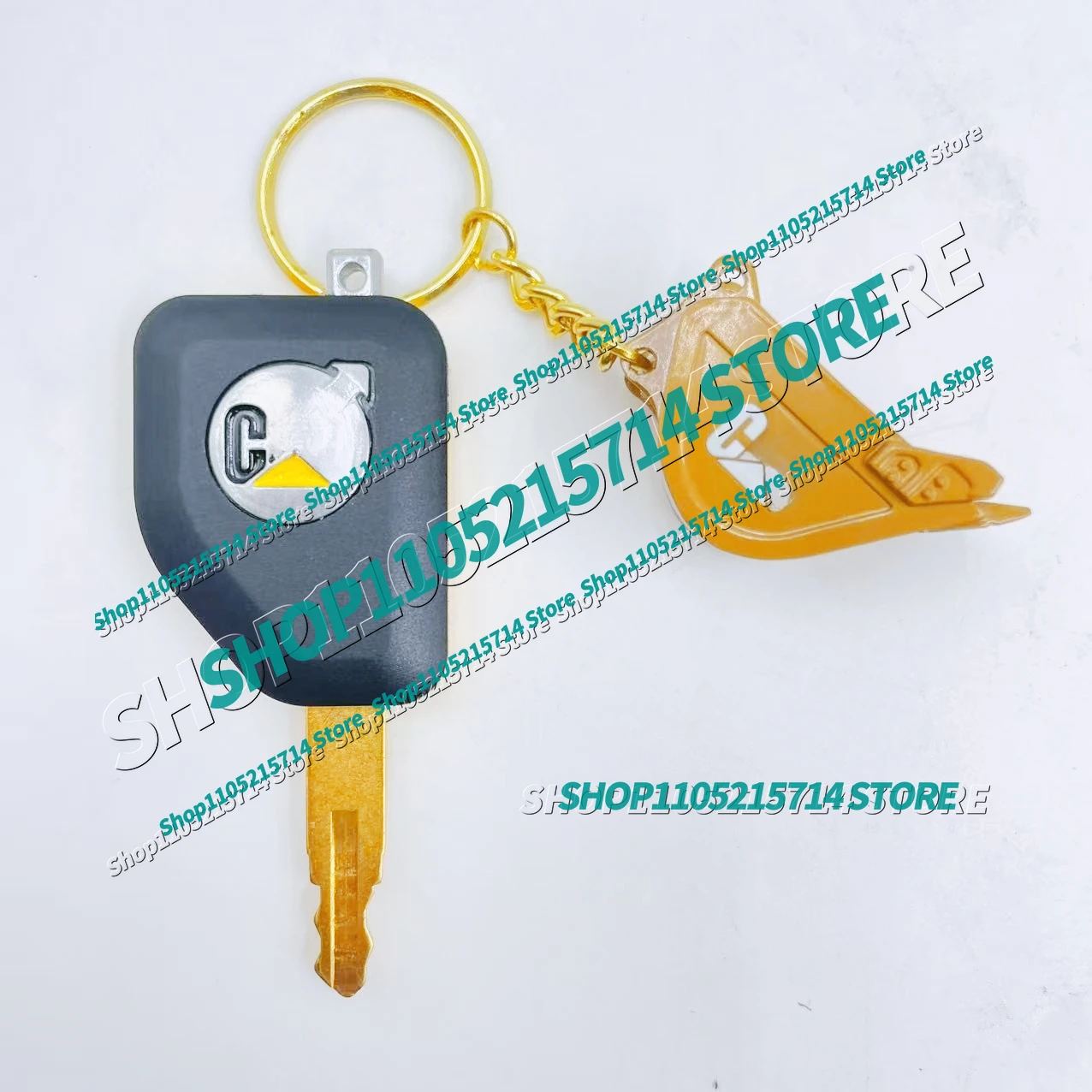 Universal Start, Door Opening and Ignition Key Applicable To 5P8500 305, 307, 313, 320 and 336 Excavators With Bucket Keychain