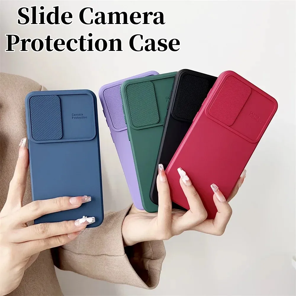 Slide camera protection case for Samsung S24 S23 S22 S21 Ultra Plus FE A51 A71 A31 A42 A32 A32 A52 A72 A33 A53 A14 A24 A34 cover