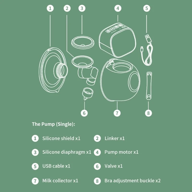 Silent Wearable Hands-Free Portable Milk Extractor Automatic Milker Portable Electric Breast USB Rechargable