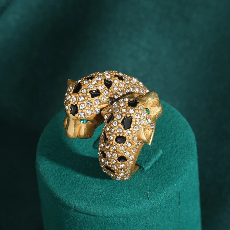 Modern Luxury Leopard Ring | 18K Gold-Plated & Zirconia | Wild Artistic Design