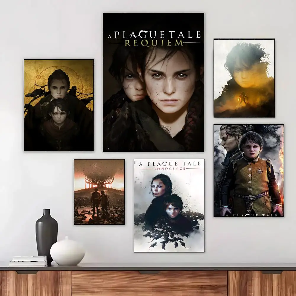 Game A Plague Tale Requiem Poster Moisture-proof Self-adhesive Decor Living Room Bedroom Party