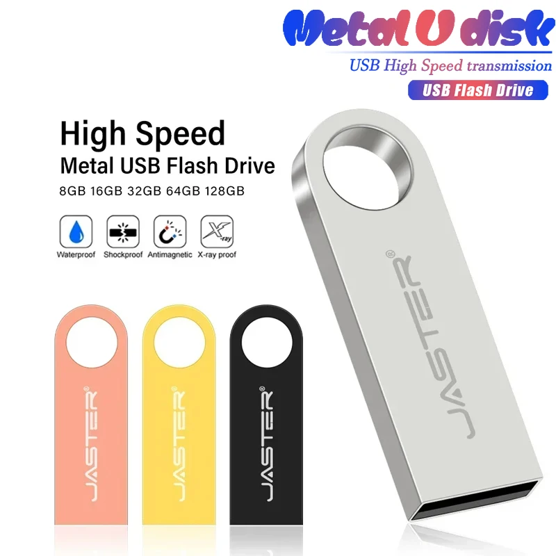 

10 color USB Flash Drive 4/8/16/32gb pendrive Cle USB Flash Stick Pen Drive waterproof 64 128GB metal memory stick flash drive