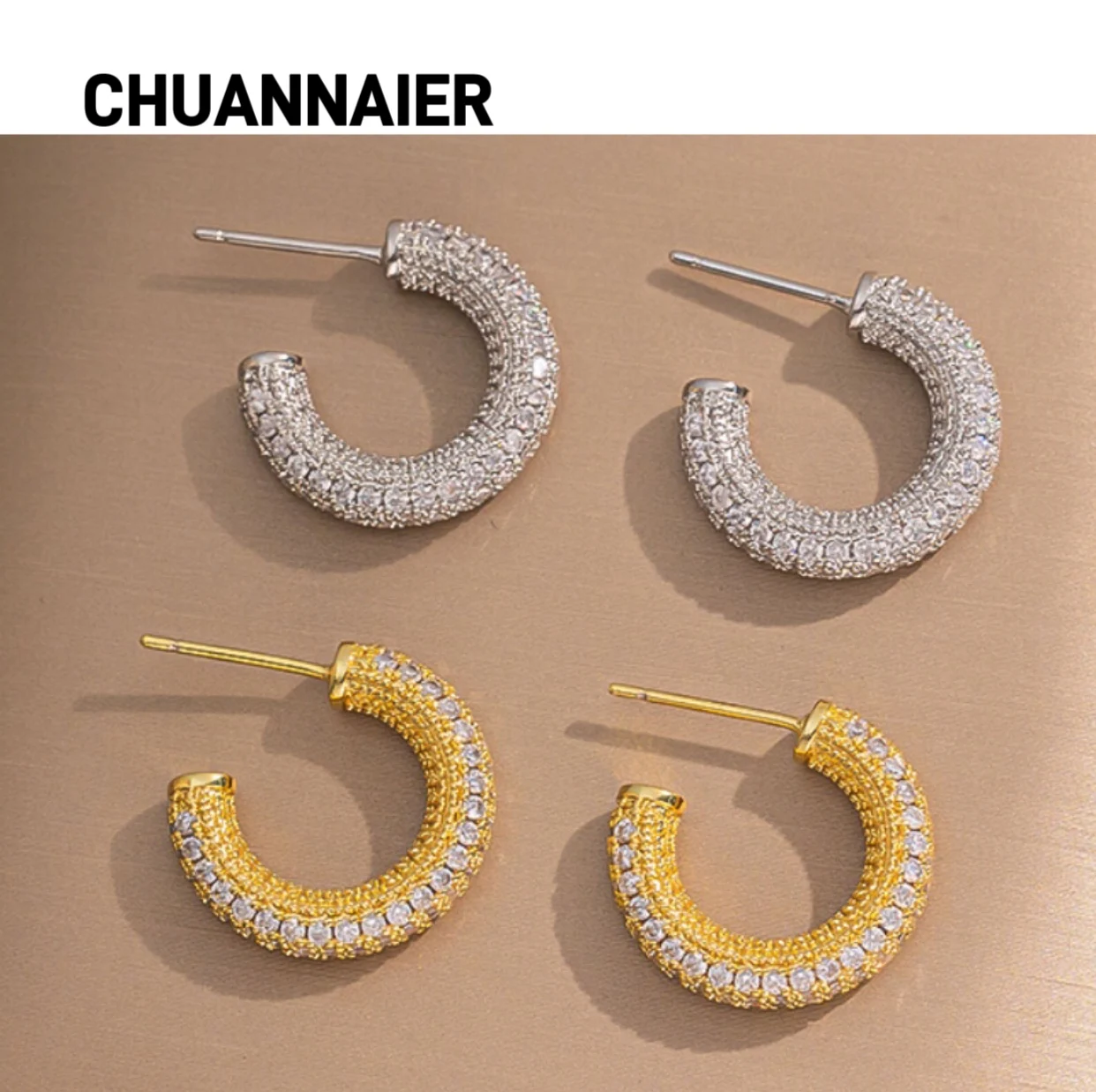 

Hot-selling titanium and steel French retro earrings with luxurious design, simple style, high-end feeling, and versatile ear