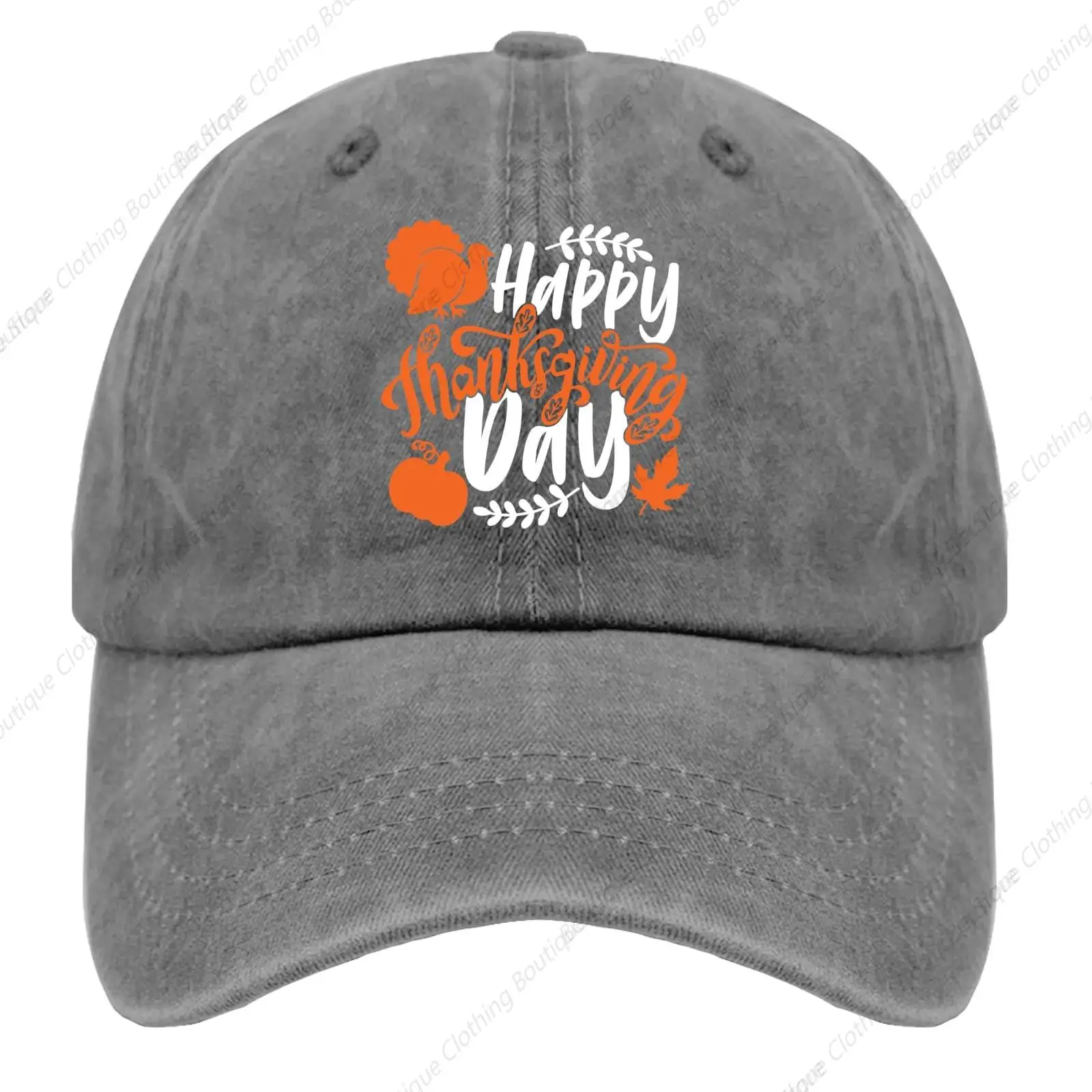 Happy Thanksgiving Day Turkey Pumpkin Autumn Maple Leaf Hats for Mens Baseball Cap Aesthetic Washed